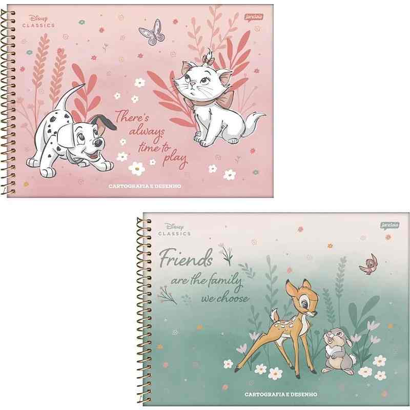 CADERNO DESENHO/CARTOGRAFIA CLASSICOS DISNEY